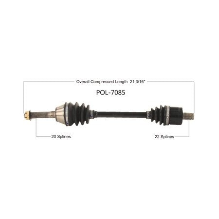 Wide Open OE Replacement CV Axle for POL FRONT L/R SPORTSMAN 450/570 18-20 POL-7085